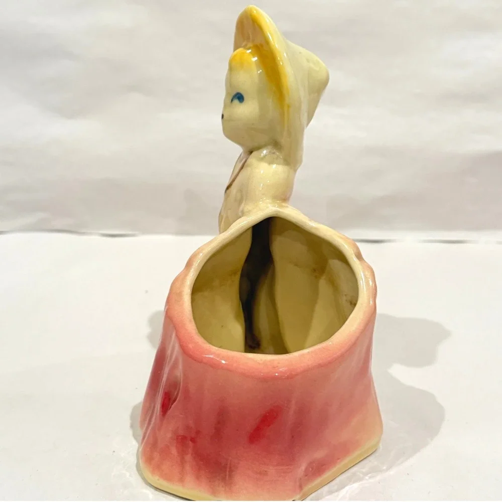 Shawnee Pottery 532 Little Fisher Boy Stump Planter‎ Figural USA 1950s